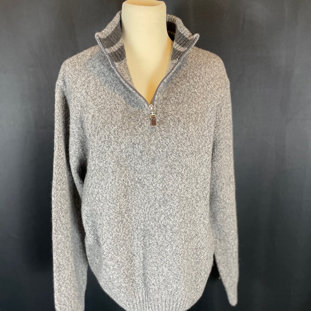 Daniele Blasi gray 1/4 zip wool sweater - Picture 4 of 12